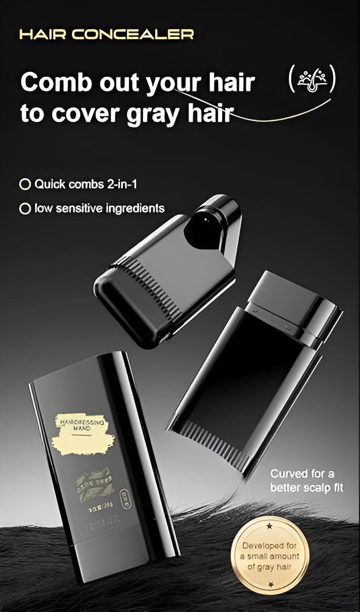 Covering White Hair is Simple and Convenient - Black