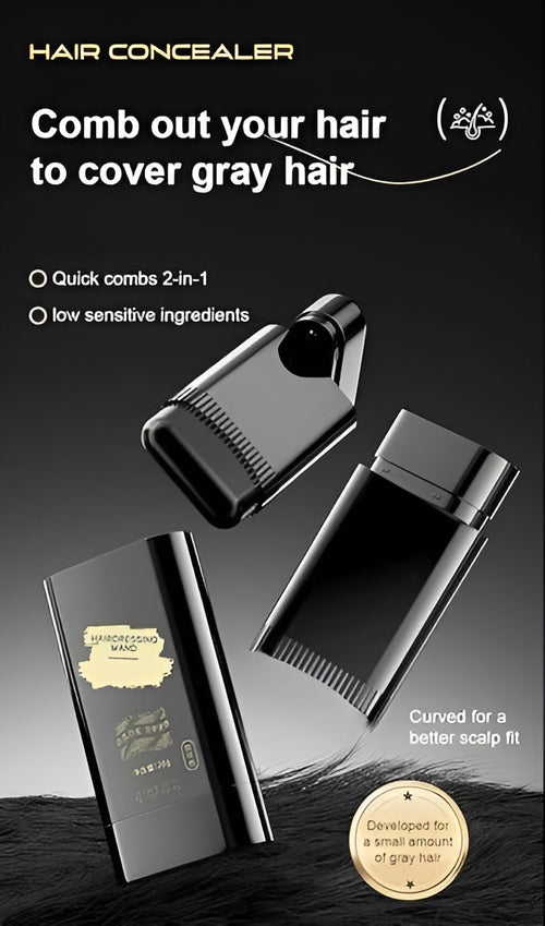 Covering White Hair is Simple and Convenient - Black