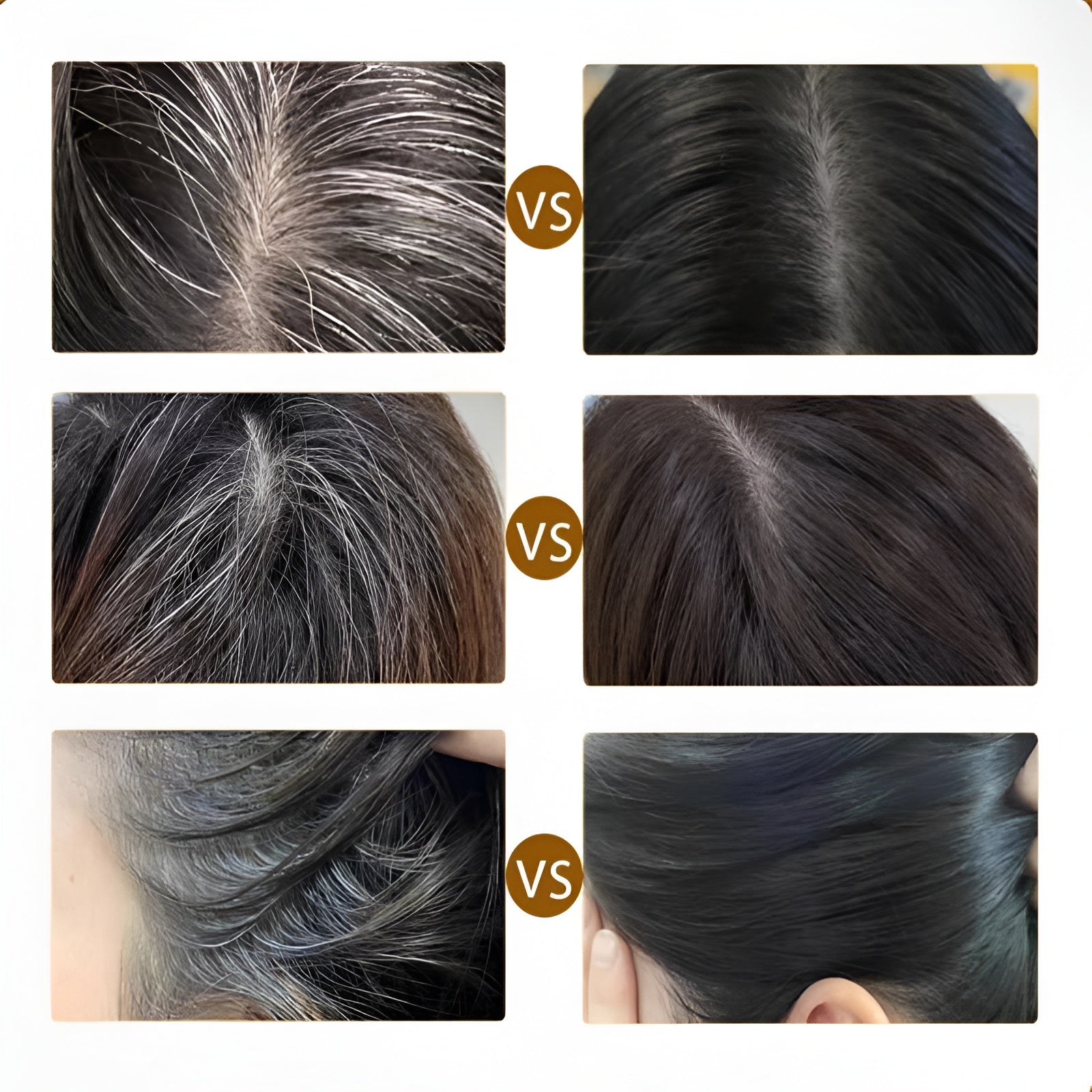 Covering White Hair is Simple and Convenient - Black